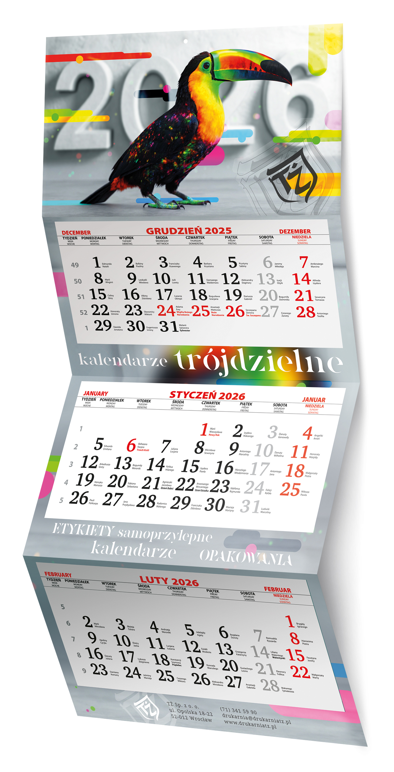 Projektowanie i druk kalendarzy 2026